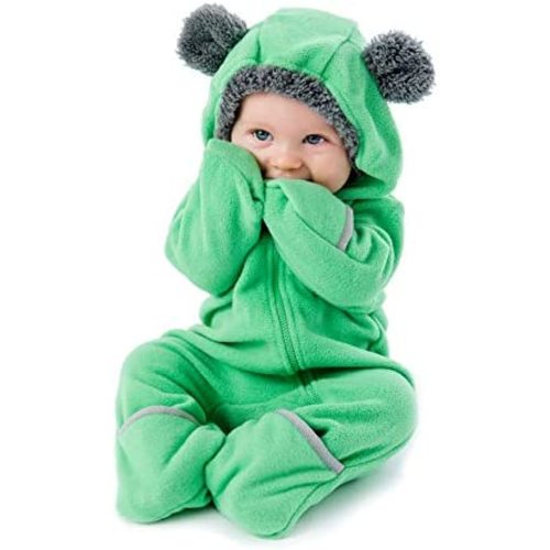 Fleece Baby Bunting Bodysuit – Infant One Piece Kids Hooded Romper Outerwear Toddler Jacket