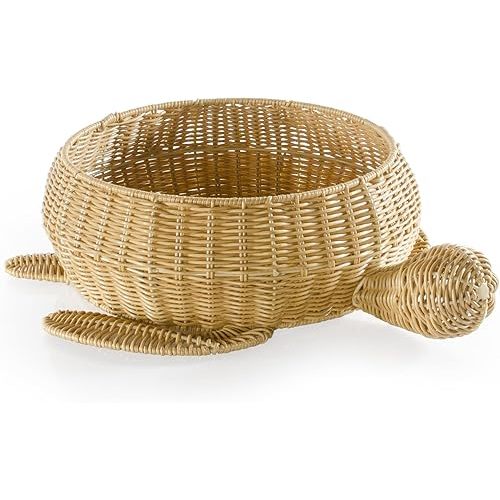 Guidecraft Turtle Washable Wicker Floor Basket