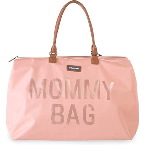 Childhome The Original Mommy Bag – Large Baby Diaper Bag, Mommy Hospital Tote and Travel Tote, Pregnancy Must Haves (Mommy Pink)