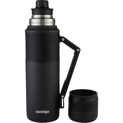 Contigo Thermal Bottle Thermalock, Vacuum Insulated Travel Flask, Thermos Flask for Hot Drinks, up to 35h hot & 60h Cold, Leakproof Coffee Tea Bottle, Stainless Steel Travel Mug