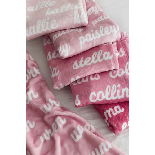 Perfectly Pink Personalized Color Blanket