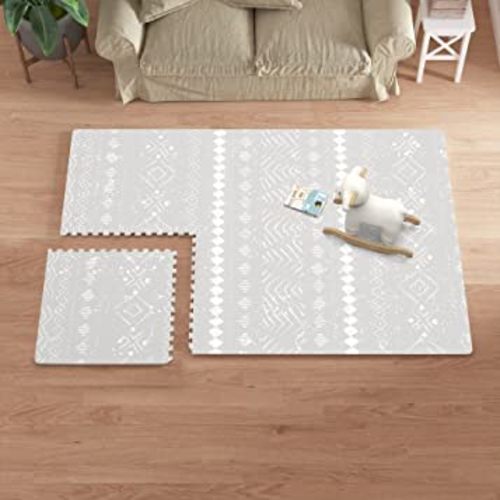 Extra Large Baby Play Mat - 4FT x 6FT Foam Puzzle Floor Mat for Kids & Toddlers (Bohemia Style)