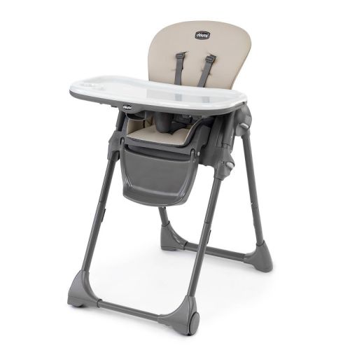Chicco Polly Compact Fold Easy-Clean Highchair, Color: Taupe