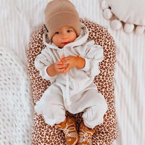 Baby Solid Color Hooded Romper