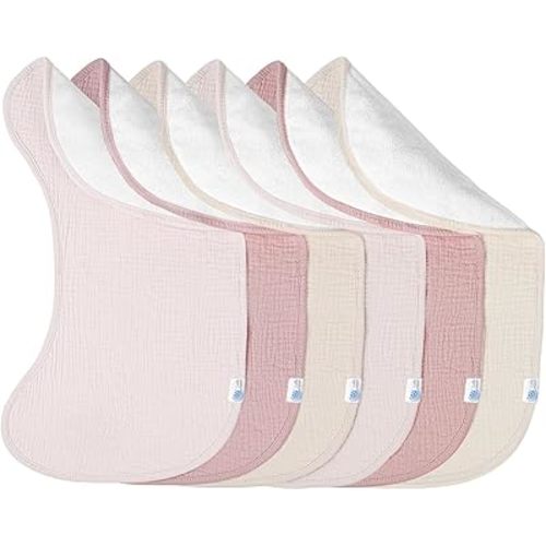 lulumoon Muslin Burp Cloths Baby: 100% Cotton Soft & Absorbent for Spit-Up