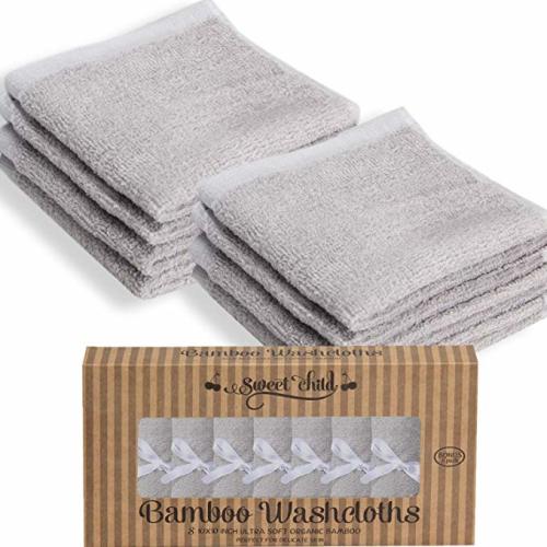 Sweet Child Baby Bamboo Washcloths 8-Pack