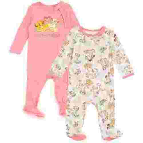 Disney Lion King Simba Nala Timon Pumbaa 2 Pack Coveralls Newborn to Infant