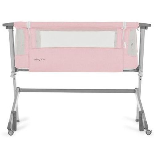 Dream On Me Skylar Bassinet & Bedside Sleeper, Adjustable Height, Mesh Sides, Plush Mattress, Wheels w/ Locks, Compact Fold & Travel Bag – Pink