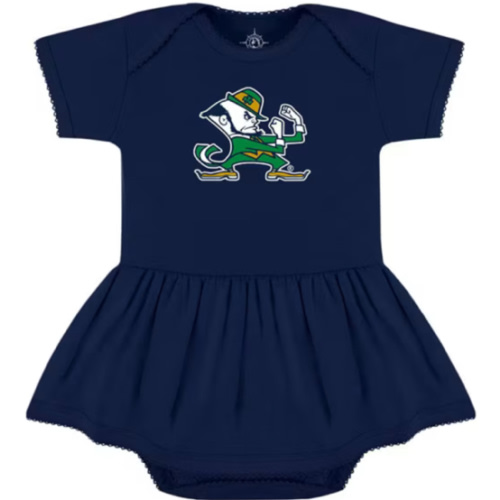 Notre Dame Fighting Irish Baby Girls NAVY Picot Short Sleeve Dress - 35010377