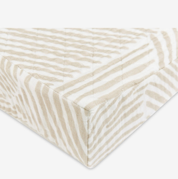 Babyletto Quilted Changing Pad Cover in GOTS Certified Organic Muslin Cotton