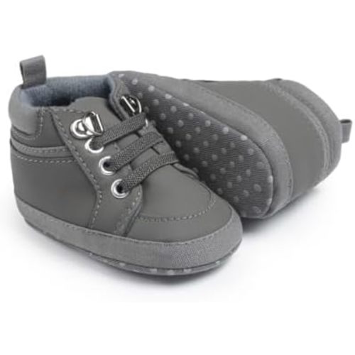 CENCIRILY Baby Boys Girls High Top Sneakers Soft Soles Anti Skid Infant Ankle Shoes Toddler Prewalker First Walking Crib Shoes