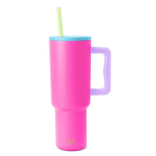 Simple Modern Trek 40oz Stainless Steel Lidded Tumbler Powder Coat, Color: Neon Pink