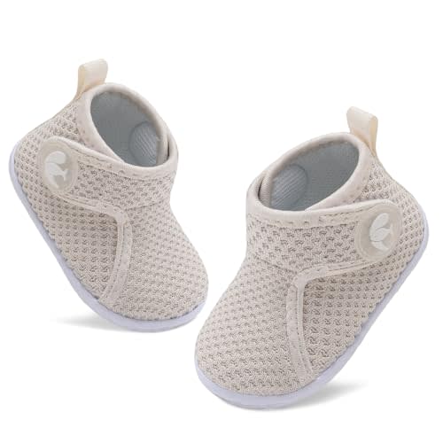 FEETCITY Lightweight Baby Sock Shoes Baby Walking Shoes Boys Girls Infant High-Top Shoes Baby BarefootShoes 12-18 Months