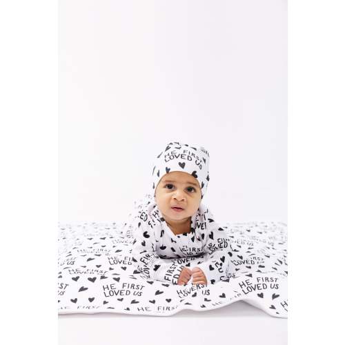 He First Loved Us PJ Footed Onesie Cotton – Holy Pals