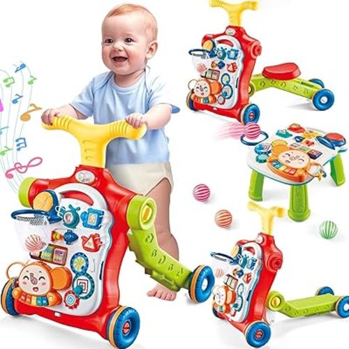Baby Walker, 5 in 1 Push Walker Baby, Baby Walking Toy, Baby Walkers for Girls, Baby Push Toy Walker, Walker Baby Girl Toddler Walker Push Toy, Baby Walker, Infant Walker