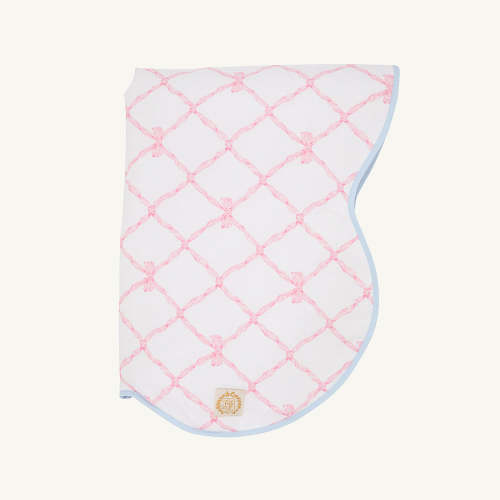 Tummy Time Throw - Belle Meade Bow with Buckhead Blue