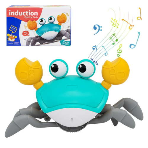 Crawling Crab Baby Toy, Tummy Time Toys Sensory Induction Crabs for Toddler Interactive Development