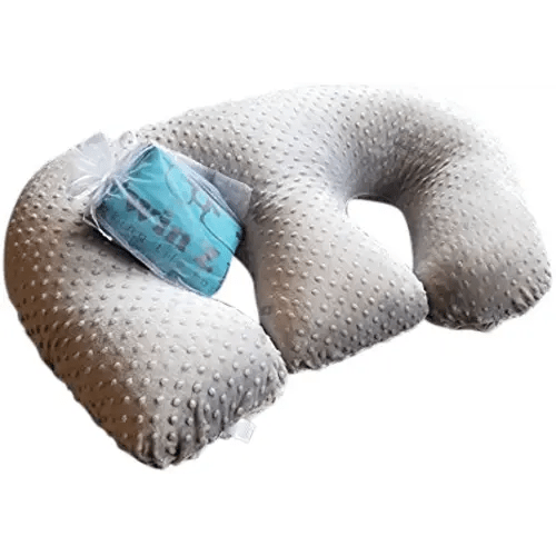 The 6 uses in 1 Twin Pillow ! Grey Plus Free Travel Bag!