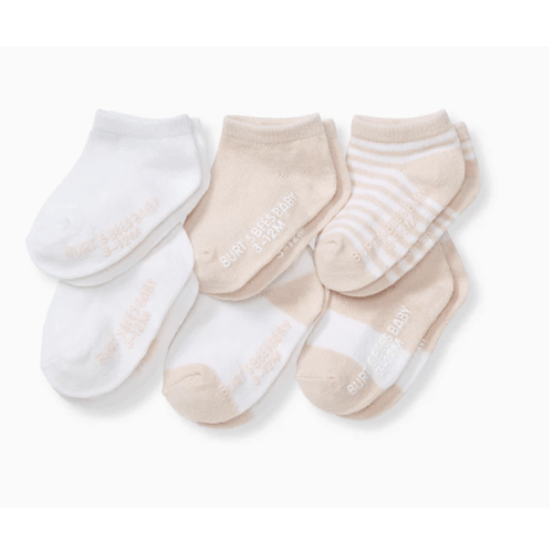 Solid & Stripes Organic Cotton Baby Ankle Socks 6 Pack - Ranunculus – Burt's Bees Baby