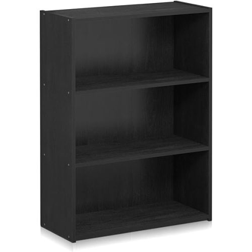 Furinno Pasir 3-Tier Open Shelf Bookcase, Americano
