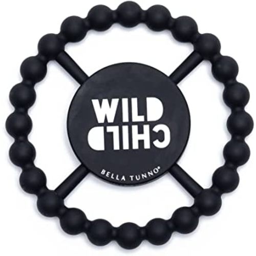 Bella Tunno Happy Teether – Soft & Easy Grip Baby Teether Toy, Silicone Teether Ring to Help Soothe Gums, Non-Toxic and BPA Free, Wild Child