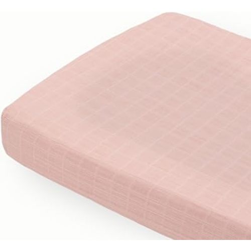 Little Unicorn – Rose Petal Changing Pad Cover | 100% Cotton Muslin | Super Soft | Baby Diaper Changing | Machine Washable | 16” x 32”