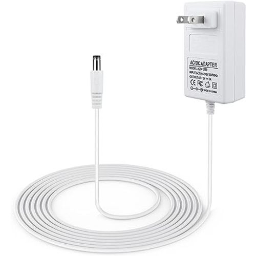 10 ft Power Cord for 4moms mamaRoo 4, 12V 3A Charger for RockaRoo Baby Swing, AC Adapter, White