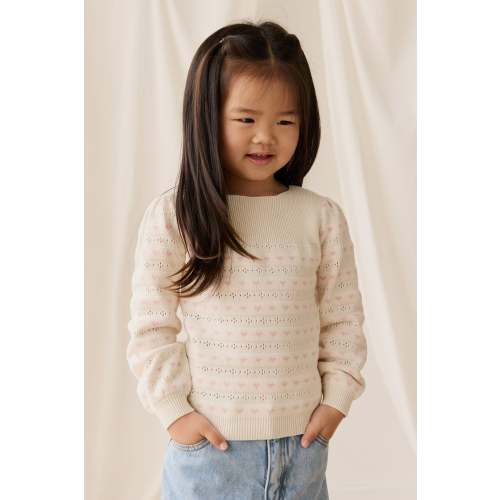Norah Jumper - Norah Jacquard Tofu – Jamie Kay USA 6-12M