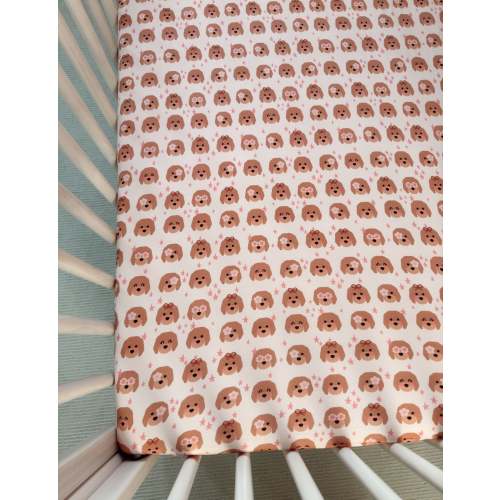 Pink Goldendoodle Crib Sheet – In my Jammers