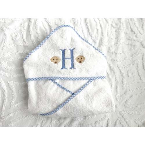 Custom Embroidered Hooded Towel | Personalized Baby Toddler Towel | Baby Shower Gift | Baby Gift | Dog Lover baby | Newborn Gift | Summer