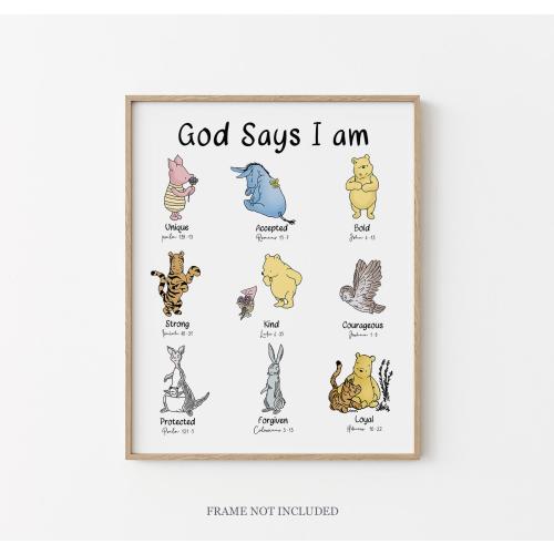 Winnie The Pooh Wall Art : Unframed 8x10