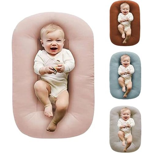 Baby Lounger for Newborn, Infant Lounger, Baby Lounger Pillow, Baby Lounger Nest for Boys&Girls (Pink)