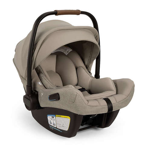 Nuna PIPA ™ aire rx Hazelwood Light Brown Reclining Infant Car Seat + PIPA RELX Base