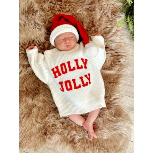 Knit Sweater, Holly Jolly