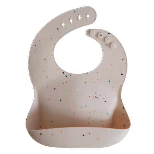 Mushie Silicone Baby Bib - Vanilla Confetti