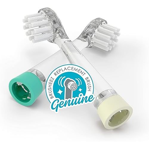 Brusheez Little 2-Pack Replacement Brush Heads - Safe & Gentle Electric Brush Heads for Ages 1-3 Toddlers’ Sonic Toothbrush (Fuzzy The Fox)