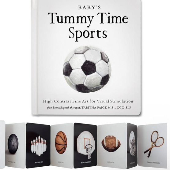 Baby's Tummy Time Sports: High-Contrast Fine Art for Visual Stimulation (Tabitha Paige Children's Book Series)