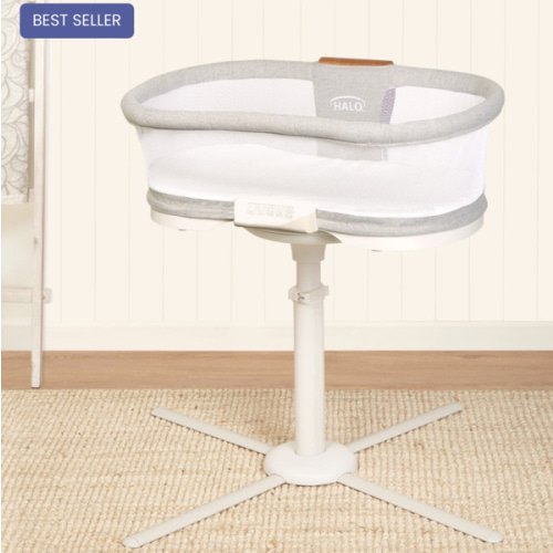 HALO | BassiNest Luxe Vibrating Bassinet, Bedside Sleeper - white