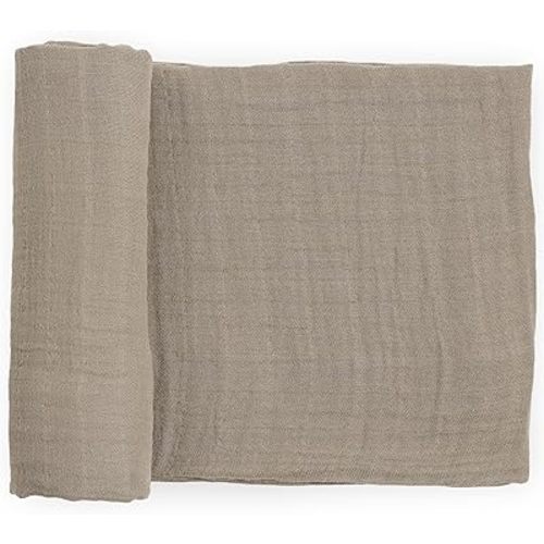 Little Unicorn 100% Certified Natural Organic Cotton Muslin Swaddle Blanket (Driftwood)