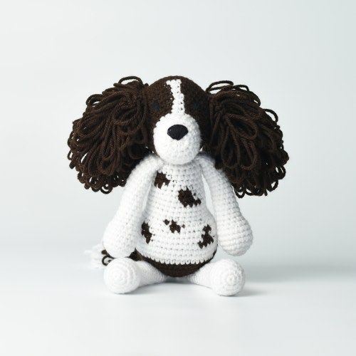 Springer Spaniel Crochet Dog Amigurumi, Stuffed Cute Animal Toy | Custom Color