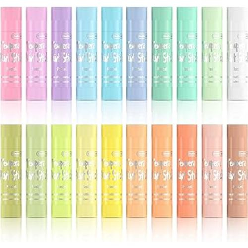 Shuttle Art Tempera Paint Sticks, 20 Pastel Colors, Solid Tempera Paint for Kids, Super Quick Drying, Works Great on Paper Wood Glass Ceramic Canvas