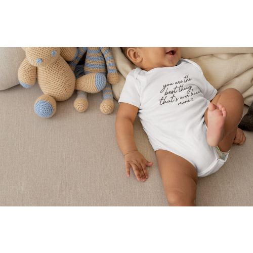 Original You Are The Best Thing Infant Bodysuit | Baby Shower Gift, Newborn Gift, Gift For New Mom Size: 6 Months, Pink Color