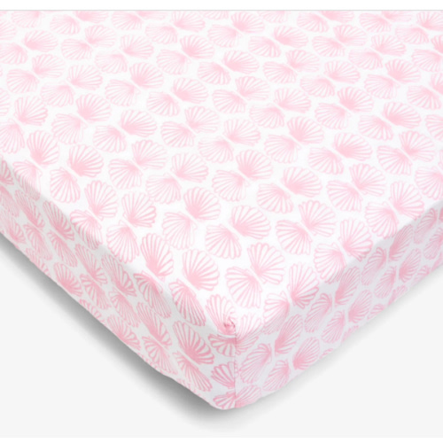 Organic Cotton Crib Sheets by Lewis - Scallop in Lilac