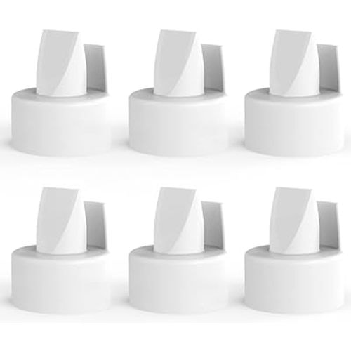 [6-Count] Papablic Duckbill Valves for Spectra and Medela, Replaceable Duckbill Valves for Spectra S1 Spectra S2 valves and Medela Pump in Style, BPA/DEHP Free White
