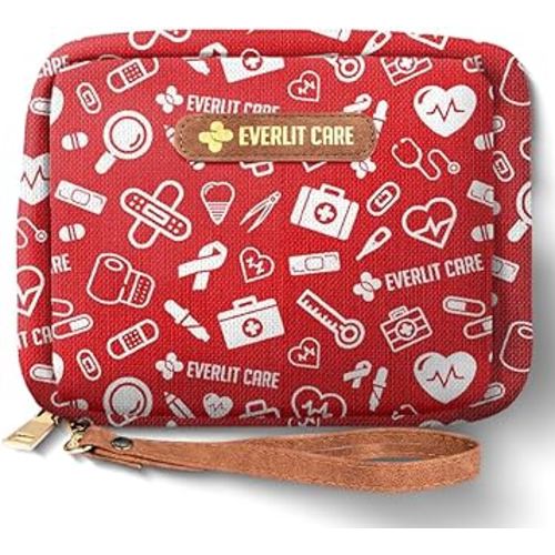 EVERLIT Care Rescue Pack | Family-Friendly First Aid Kit for Kids with 200 Pcs Medical Supplies | Travel-Friendly Compact Storage Bag for Home, Car, Travel, Camping, Adventure (Original)