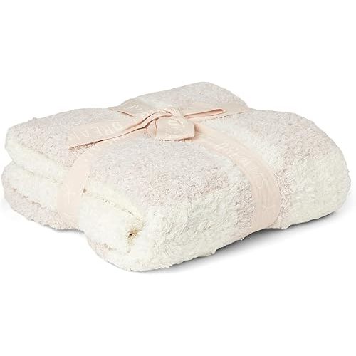 Barefoot Dreams, Unisex, CozyChic® Checkered Stroller Blanket (Infant), Chai/Cream, Baby