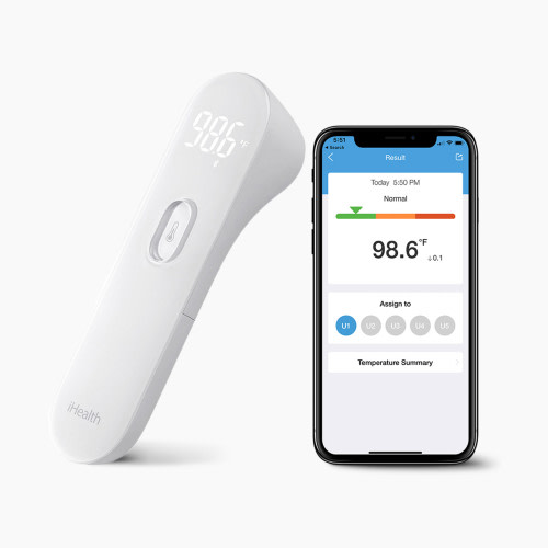 iHealth Labs PT3SBT No-Touch Wireless Thermometer - White