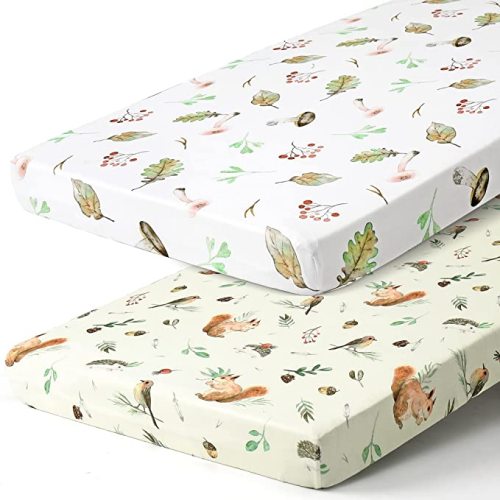 Pack n Play Stretchy Fitted Sheet, Squirrel Mushroom