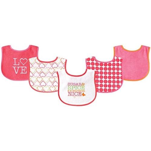 Luvable Friends Baby Cotton Terry Drooler Bibs with PEVA Back, Transportation, One Size
