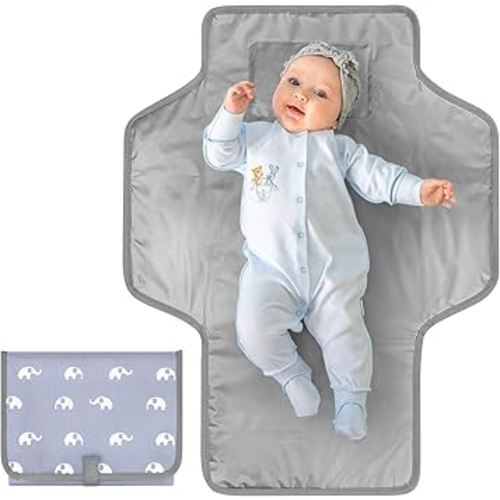 Accmor Portable Diaper Changing Pad, Waterproof Baby Changing Mat, Foldable Travel Diaper Changing Pads for Baby, Baby Essentials Shower Registry Gifts